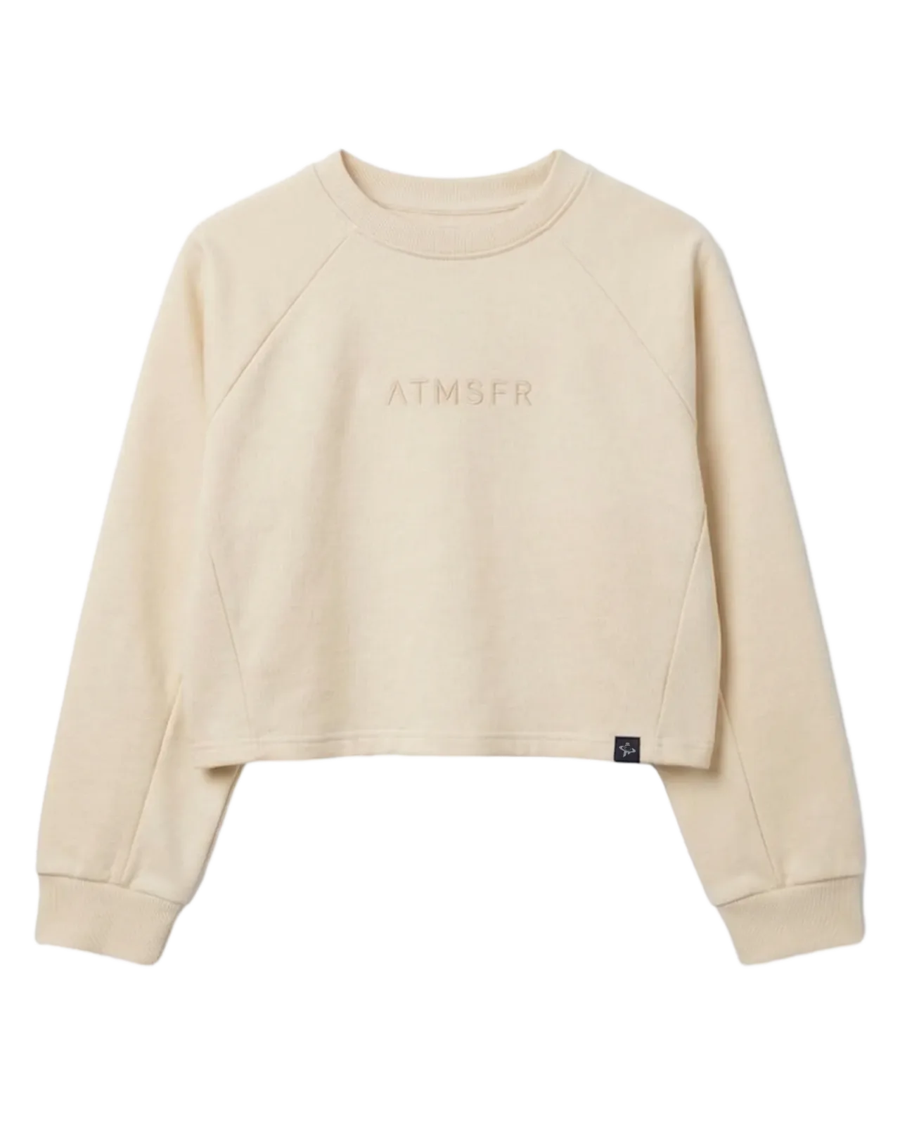 ASCEND CROPPED SWEARTSHIRT IVORY