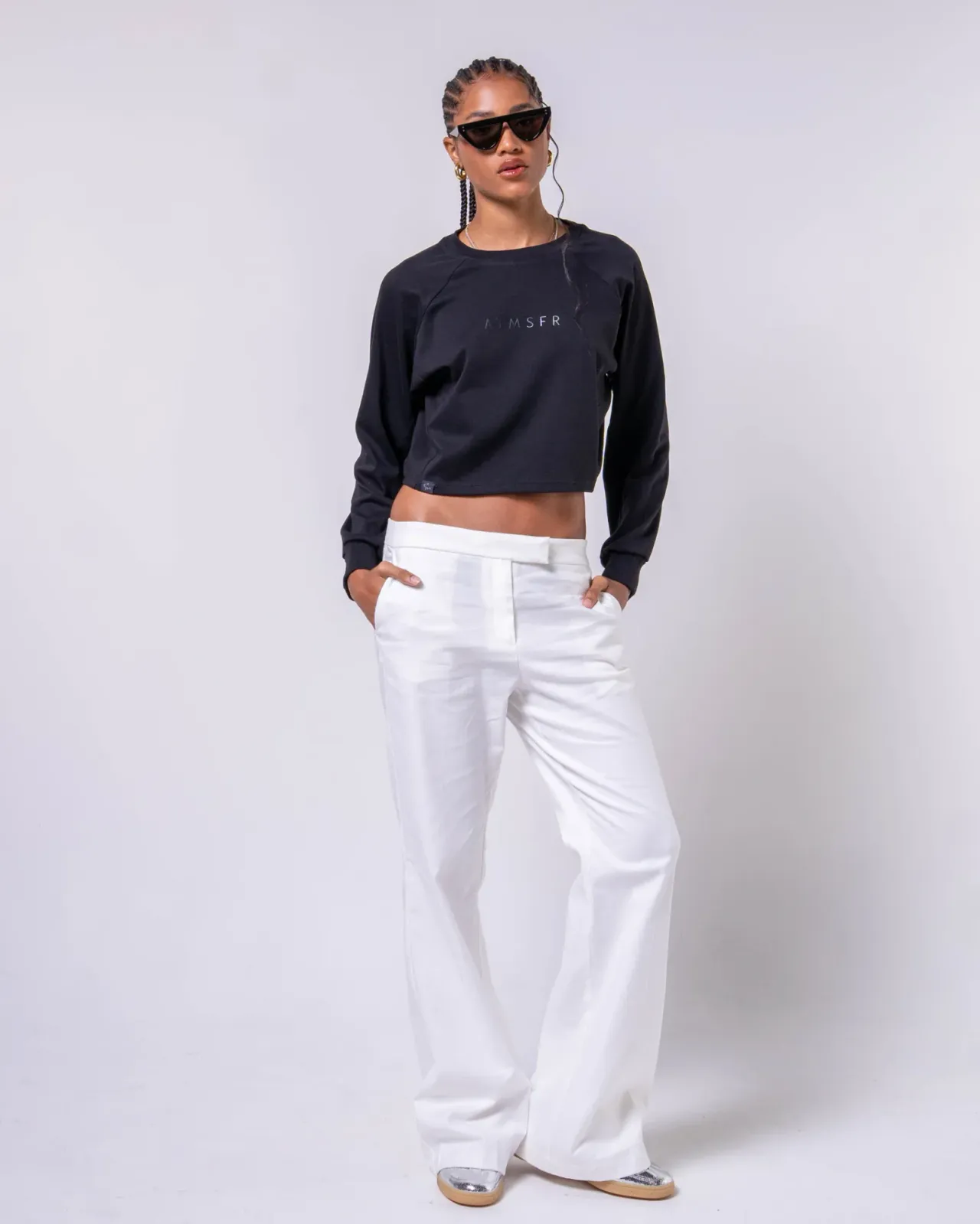 ASCEND CROPPED SWEARTSHIRT BLACK